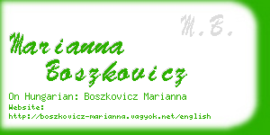 marianna boszkovicz business card